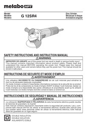 Metabo HPT G 12SR4 Instructions De Sécurité Et Mode D'emploi