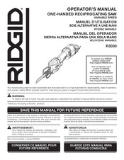 Ridgid R3030 Manuel D'utilisation