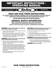 AirKing BFQ90 Instructions Importantes – Mode D'emploi