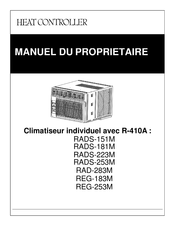 Heat Controller RADS-223M Manuel Du Propriétaire