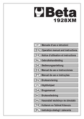 Beta 1928XM Notice D'utilisation Et Instructions