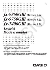 Casio fx-9750GIII Mode D'emploi