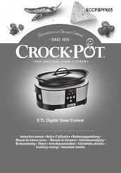 Crock-Pot SCCPBPP605 Notice D'utilisation
