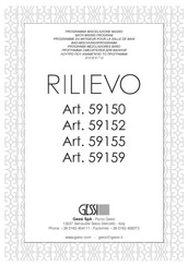 Gessi Rilievo 59155 Mode D'emploi