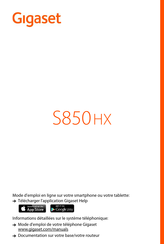 Gigaset S850 HX Mode D'emploi