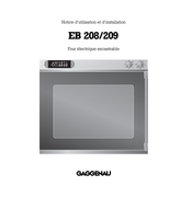 Gaggenau EB 208 Notice D'utilisation Et D'installation