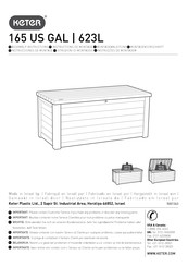 Keter 165 US GAL | 623L Instructions De Montage