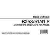 Evident Olympus BX53-P Mode D'emploi
