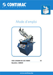 Contimac BS 325 VARIO Mode D'emploi