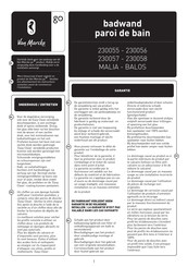 Van Marcke MALIA 230057 Instructions D'installation