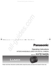 Panasonic Lumix H-FS1442A Mode D'emploi