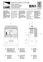 CAME BZ Série Guide Rapide