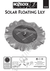 Hozelock Solar Floating Lily Instructions D'installation