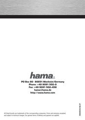 Hama 00049250 Mode D'emploi