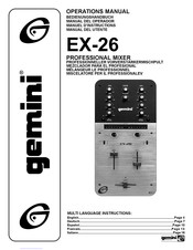 Gemini EX-26 Manuel D'instructions