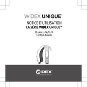 Widex UNIQUE Serie Notice D'utilisation