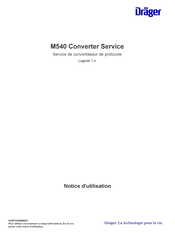 Dräger M540 Converter Service Notice D'utilisation