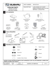 Subaru H001SFL401 Instructions D'installation