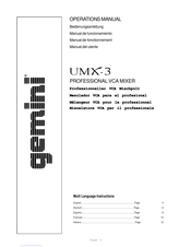 Gemini UMX-3 Instructions