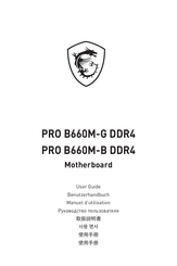 MSI PRO B660M-G DDR4 Manuel D'utilisation