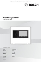 Bosch AVENAR 8000 Guide D'installation