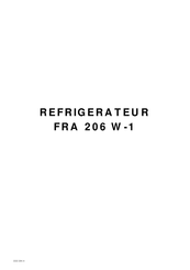 FAURE FRA 206 W-1 Mode D'emploi