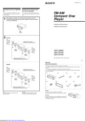 Sony CDX-C5850 Installation/Connexions