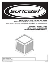 Suncast BMDB1310W Instructions D'assemblage