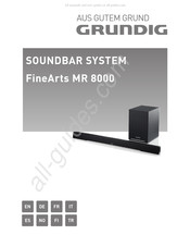 Grundig FineArts MR 8000 Mode D'emploi