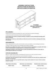 Hudson & Canal TV0397 Instructions De Montage