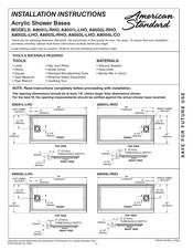 American Standard A8003L-LHO Instructions D'installation