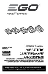 Ego Power+ BA3360T-FC Guide D'utilisation