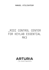 Arturia KEYLAB ESSENTIAL MK3 MIDI CONTROL CENTER Manuel Utilisateur