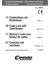 Conrad 75 15 49 Notice D'emploi