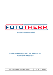 FOTOTHERM FT280AL Guide D'installation