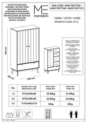 MARCKERIC ARMARIO KIARA 2P1C 13779 Notice De Montage