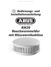 Abus RM20 Consignes D'utilisation Et D'installation