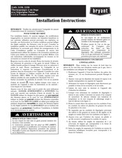Bryant 214D Serie Instructions D'installation