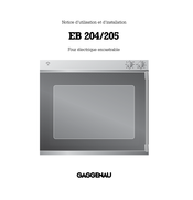 Gaggenau EB 205 Notice D'utilisation Et D'installation