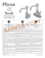 Pfister Marielle F-072-M1SS Instructions D'installation