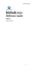 Konica Minolta bizhub 4020 Référence Rapide