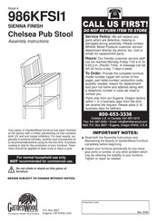 Garden Wood Furniture Chelsea 986KFSI1 Instructions De Montage