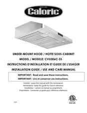 Caloric CVU306C-SS Instructions D'installation Et Guide De L'usager