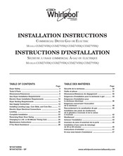Whirlpool CGM2743BQ Instructions D'installation