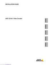 Axis Communications Q7401 Guide D'installation