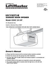 LiftMaster Professional 2595C 3/4 HP Manuel D'instructions