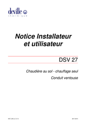 deville thermique DSV 27 Notice Installateur Et Utilisateur