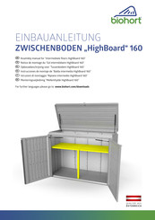 Biohort HighBoard 160 Notice De Montage