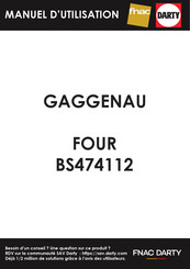 Gaggenau BS474112 Notice D'utilisation