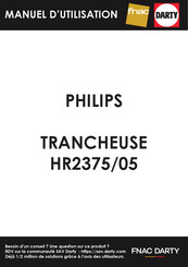 Philips HR2375/05 Mode D'emploi